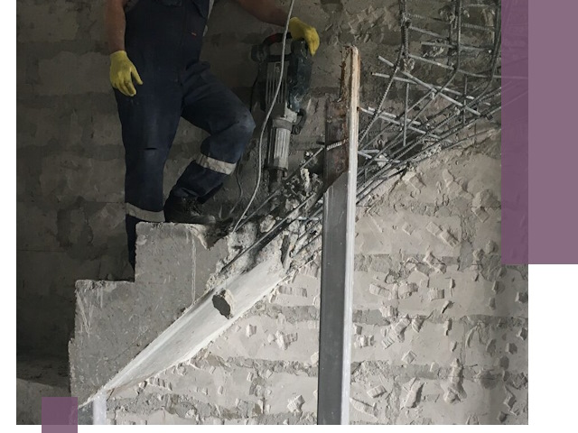 Демонтаж металлических и бетонных лестниц в Краснокаменске