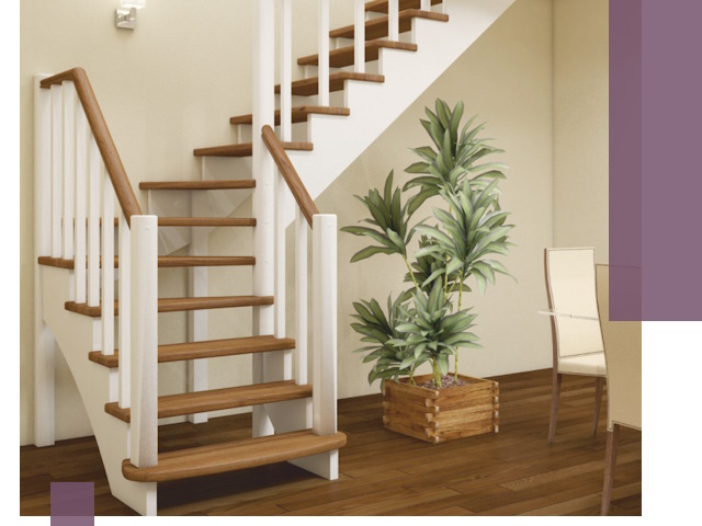 Г-образные лестницы под ключ в Краснокаменске — изготовление и монтаж