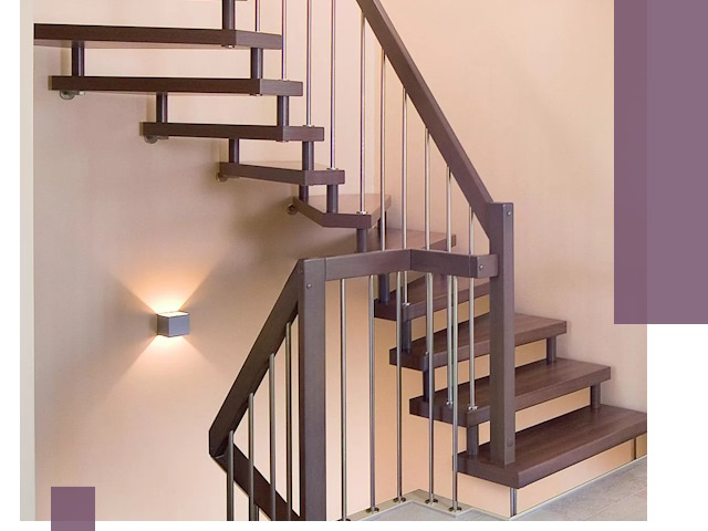 Изготовление лестниц на больцах в Краснокаменске под ключ