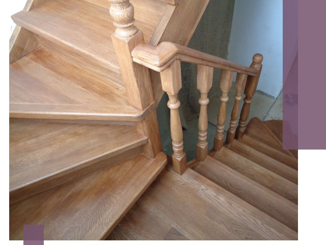 Дубовые лестницы под ключ в Краснокаменске: изготовление и монтаж