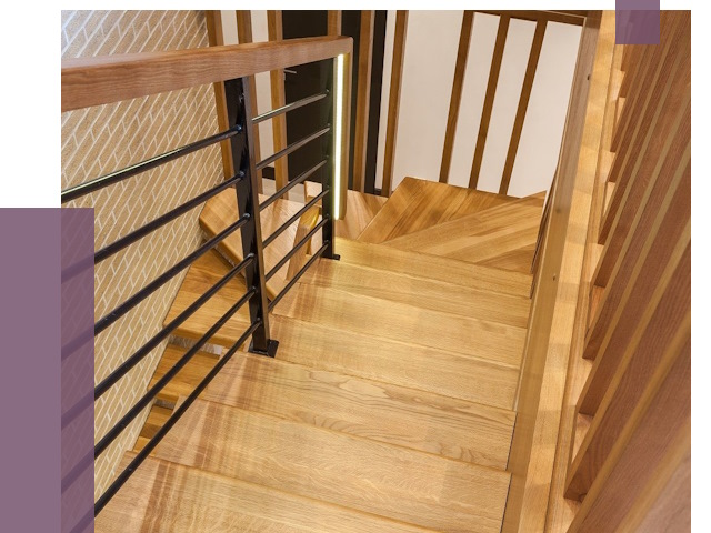 Лестницы из ясеня в Краснокаменске под ключ от 10017 руб. 