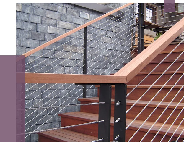 Тросовые перила под ключ в Краснокаменске от 7768 руб. 