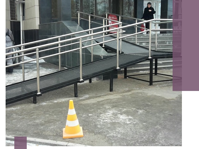 Стационарные пандусы под ключ в Краснокаменске — изготовление и монтаж