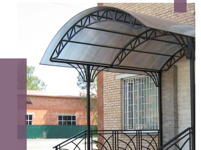 Металлические навесы и козырьки в Краснокаменске от 12776 руб.