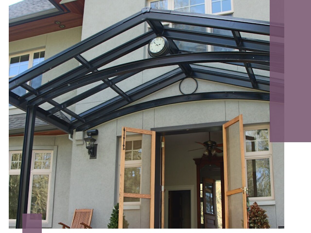 Изготовление и монтаж навесов и козырьков в Краснокаменске