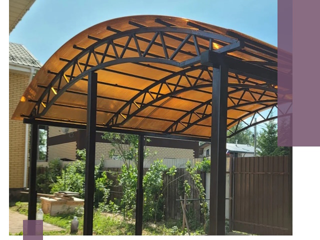 Изготовление навесов под ключ в Краснокаменске из качественных материалов