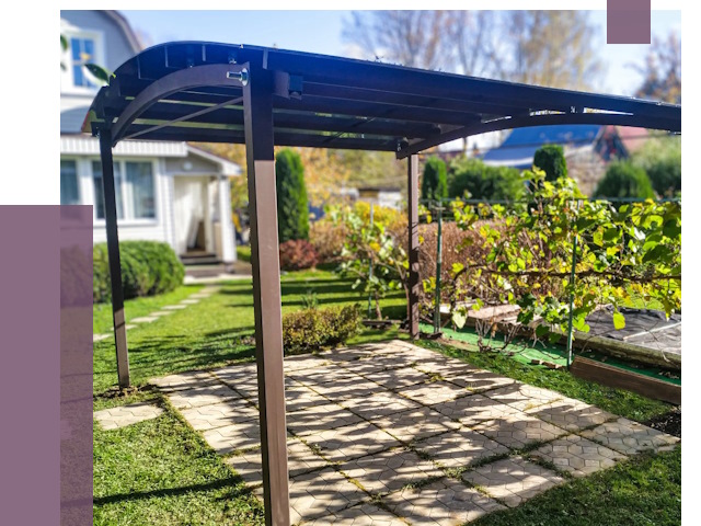 Навесы для дачи в Краснокаменске от 12725 руб. под ключ — ПРОЛЁТ-Ксн