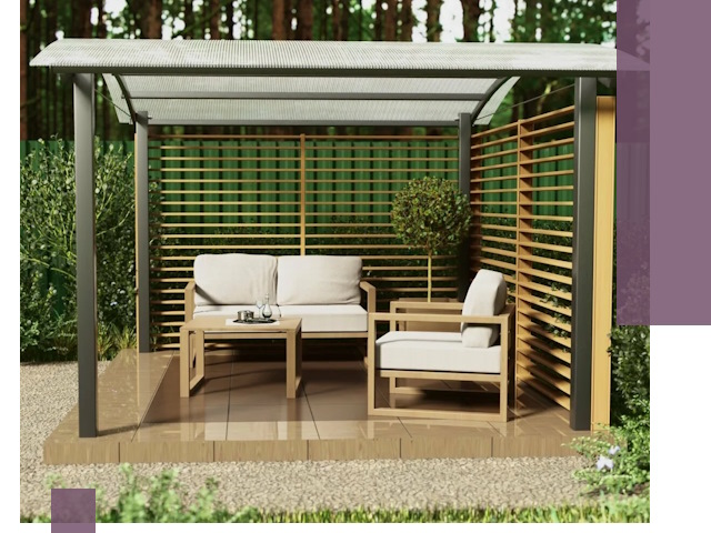 Навесы для дачи в Краснокаменске: изготовление, монтаж и демонтаж