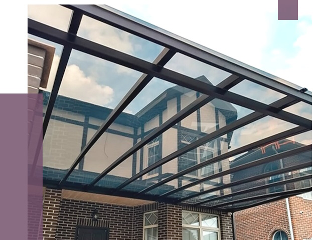 Навесы из поликарбоната в Краснокаменске от 8606 руб. под ключ — ПРОЛЁТ-Ксн