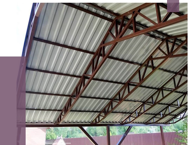 Навесы из профнастила в Краснокаменске от 7359 руб. | ПРОЛЁТ-Ксн