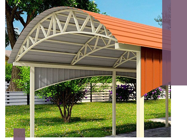 Навесы из профнастила под ключ в Краснокаменске — установка и монтаж