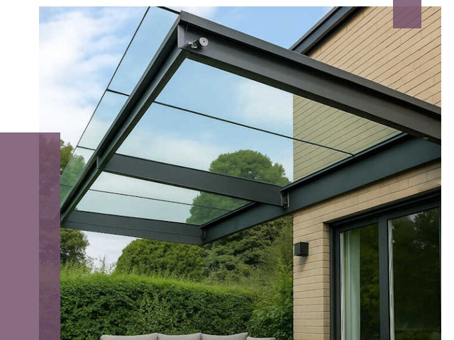 Стеклянные навесы и козырьки в Краснокаменске от 12265 руб.