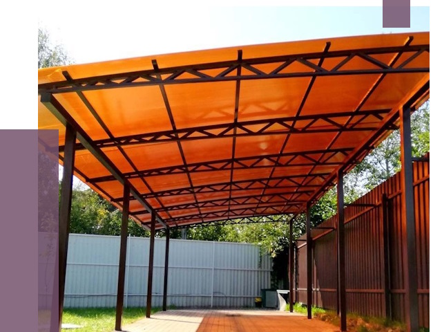 Односкатные навесы под ключ в Краснокаменске от 13134 руб. 