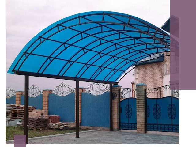 Арочные навесы под ключ в Краснокаменске — изготовление и монтаж