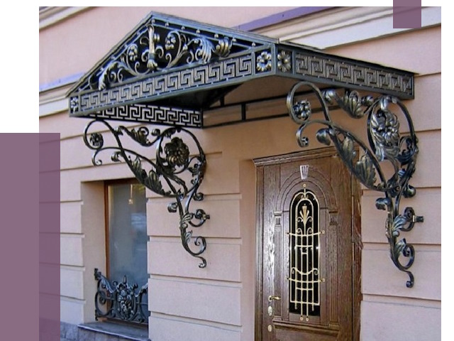 Кованые козырьки в Краснокаменске под ключ от 12725 руб. — ПРОЛЁТ