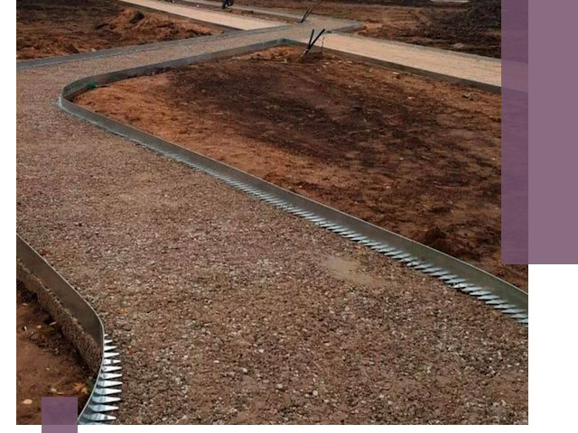 Металлические бордюры под ключ в Краснокаменске — изготовление и монтаж