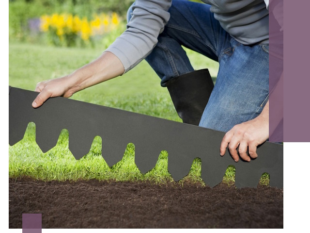 Металлические бордюры для газона в Краснокаменске — изготовление и монтаж