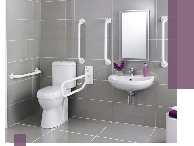 Поручни для санузлов в Краснокаменске: установка, ремонт и монтаж